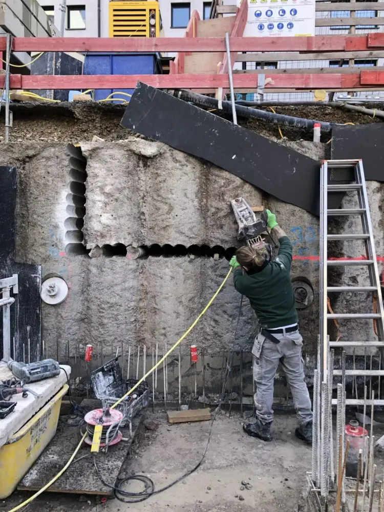 Großprojekt Bohrpfahlwand